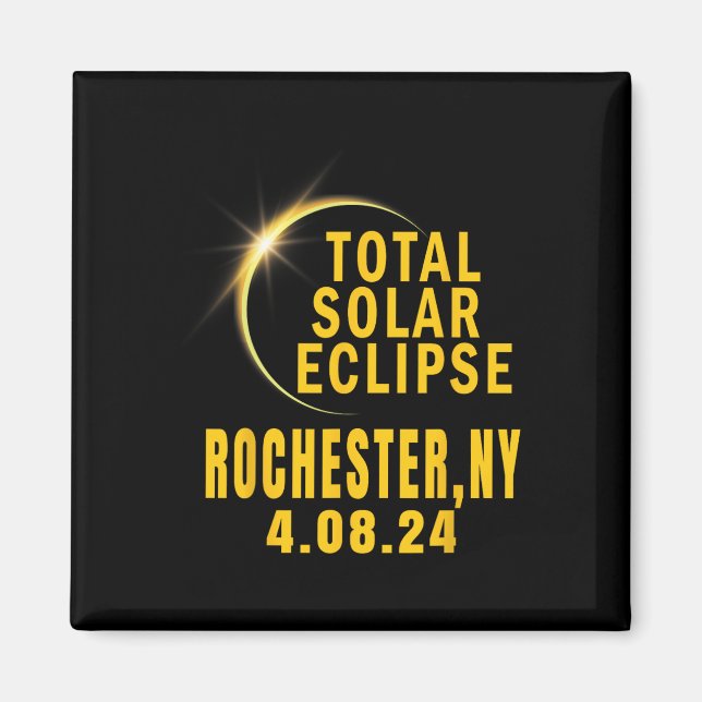 Aimant Rochester Ny Solar Eclipse 2024 Total Éclips Solai (Devant)