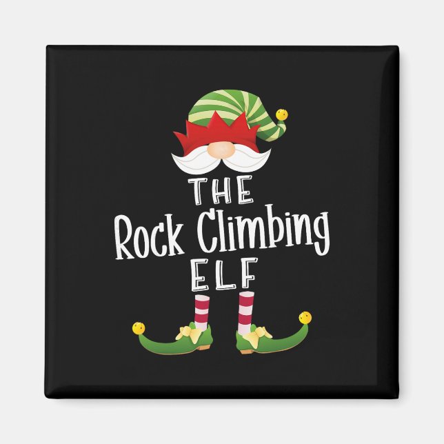 Aimant Rock Climbing Elf Group Christmas Funny Pajama Par (Devant)