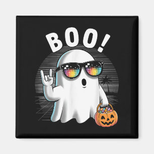 Aimant Rock Ghost Retro Halloween Citrouille Funny Boo