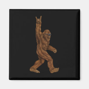 Aimant Rock Sur Bigfoot Sasquatch Aime Rock Et Roll Sung