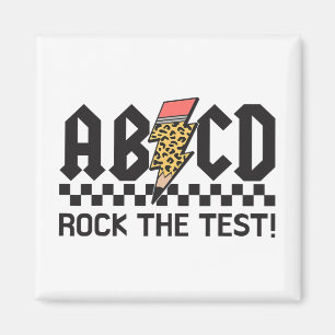 Aimant Rock The Test Abcd Test Day Enseignants Garçons Fi