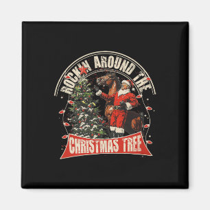 Aimant Rockin' Autour De Noël Drôle Cowboy Trump Nous