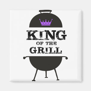 Aimant Roi Du Grill, Couronne Violette Noire