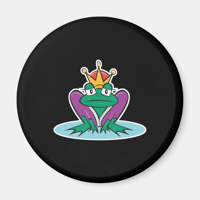 Aimant roi grenouille drôle (Devant)