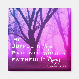Aimant Romains 12:12 Inspirational Bible Verse