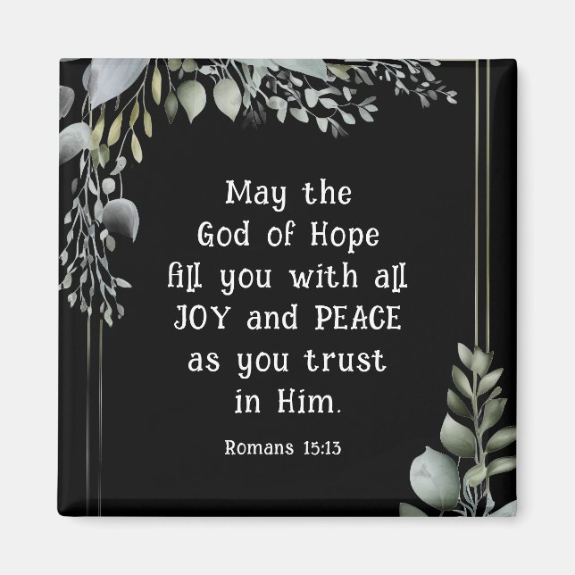 Aimant Romains 15:13 Dieu de l'Espoir vous remplit de Joy (Devant)