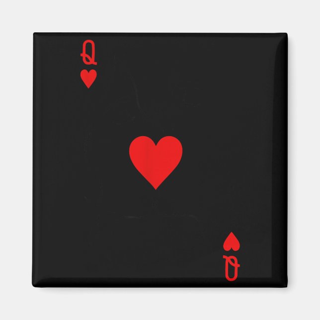 Aimant Romantic Couple Kiss Queen Of Hearts Ker Playing C (Devant)