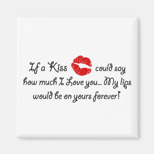 Aimant Romantic Love Kiss Citation Kissing Romance citati
