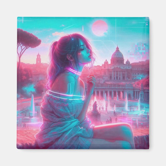 Aimant Rome | Ethereal Dreamy Urban Vaporwave Retrowave (Devant)