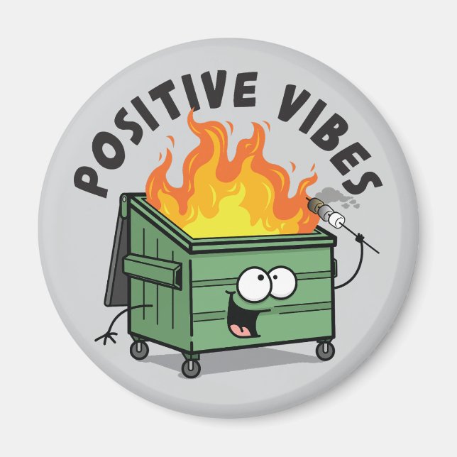 Aimant rond à vibes positives (Devant)