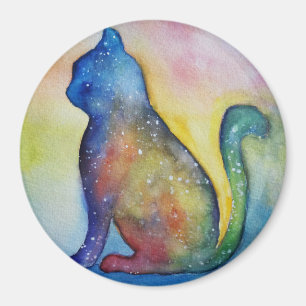 Aimant rond Amoureux des chats