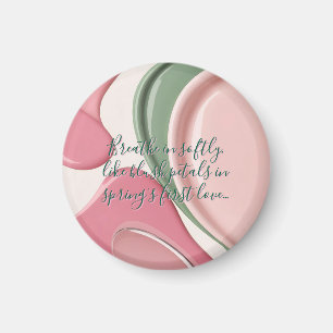 Aimant rond au design graphique abstrait élégant