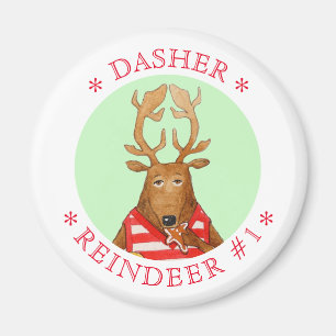 Aimant rond DASHER REINDEER