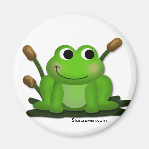 Aimant rond de Froggy adorable