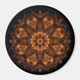 Aimant rond de médaillon d'en cuivre de vieil or