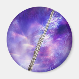 Aimant rond de musicien de Flutist de cannelure