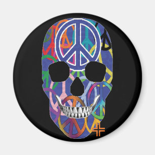 Aimant rond de paix HANDSKULL B2
