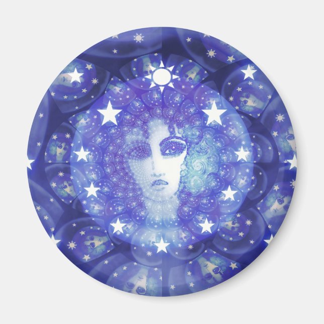 Aimant rond DevorahBlueCosmos (Devant)