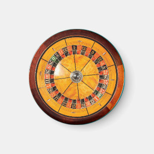 Aimant rond en bois classique de roue de roulette