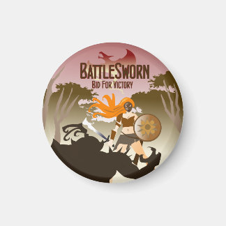 Aimant rond porté sur la bataille