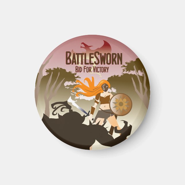 Aimant rond porté sur la bataille (Devant)