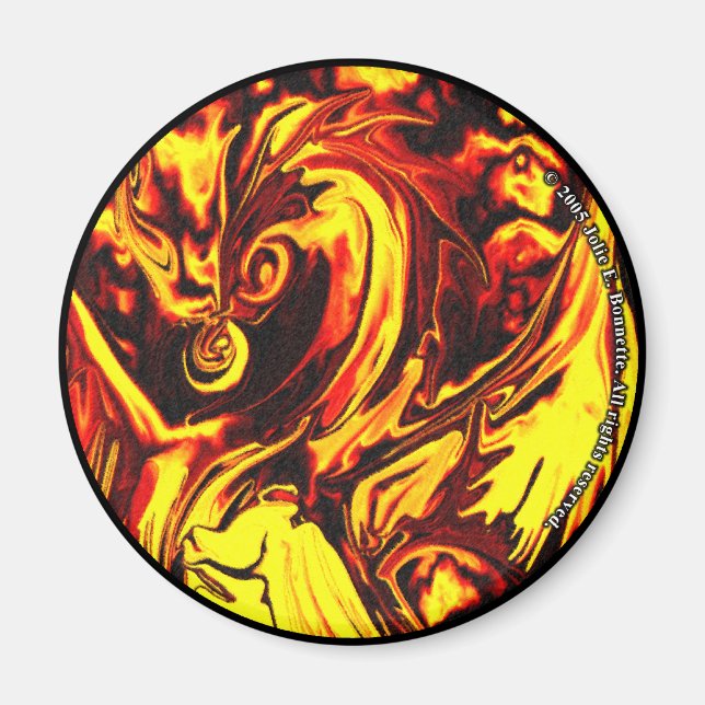 Aimant rond Spirit Feu (Devant)