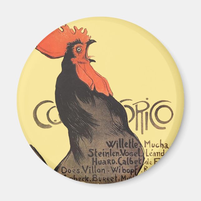 Aimant Rooster Steinlen Cocorico (Devant)
