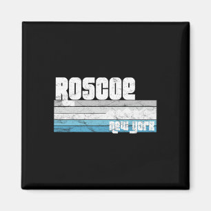 Aimant Roscoe New York Ny Vacances Rétro Ski Randonnée Sn