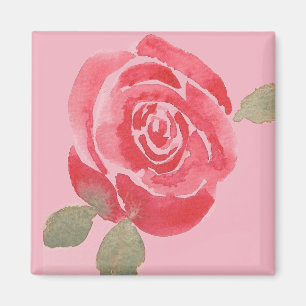 Aimant Rose Aquarelle