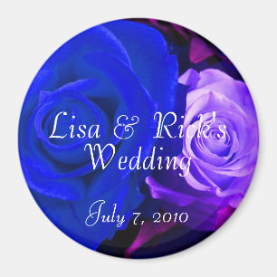 Aimant Rose bleu violet