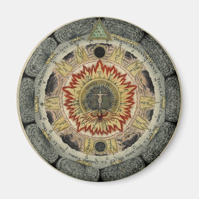 Aimant Rose cosmique magique Mandala (Devant)