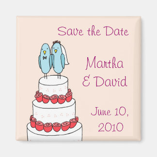 Aimant rose de gâteau d'oiseaux