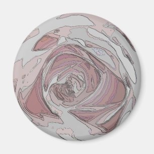 Aimant rose de style bohème de rose