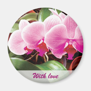 Aimant rose d'orchidées