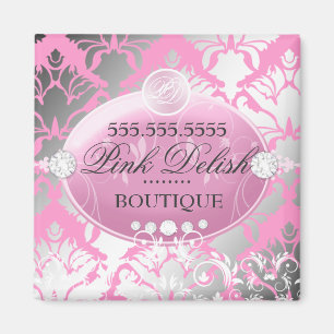 Aimant rose du miroitement de damassé de 311-Pink