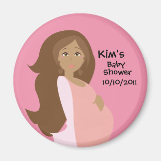 Aimant Rose Enregistrer le Baby shower de date magnétique