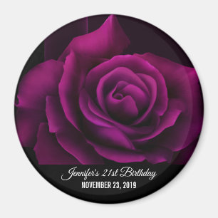 Aimant Rose Fleur Pourpre-Rouge Gothique Rendez-vous