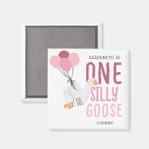 Aimant Rose One Silly Goose 1er anniversaire