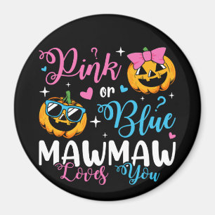 Aimant Rose Ou Bleu Mawmaw Aime Vous Citrouille Cercle Bé