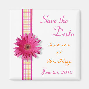 Aimant rose personnalisable de monogramme de