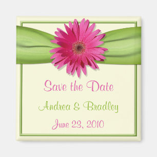 Aimant rose personnalisable de monogramme de