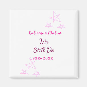 Aimant Rose stars Vow renouvellement anniversaire mariage