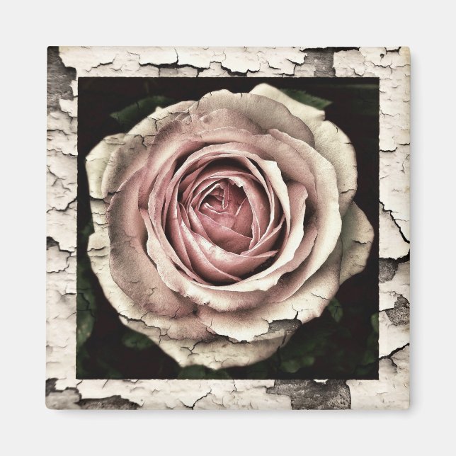 Aimant Rose vintage (Devant)