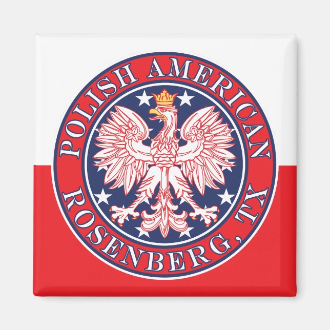 Aimant Rosenberg Texas Aigle polonaise américaine (Devant)