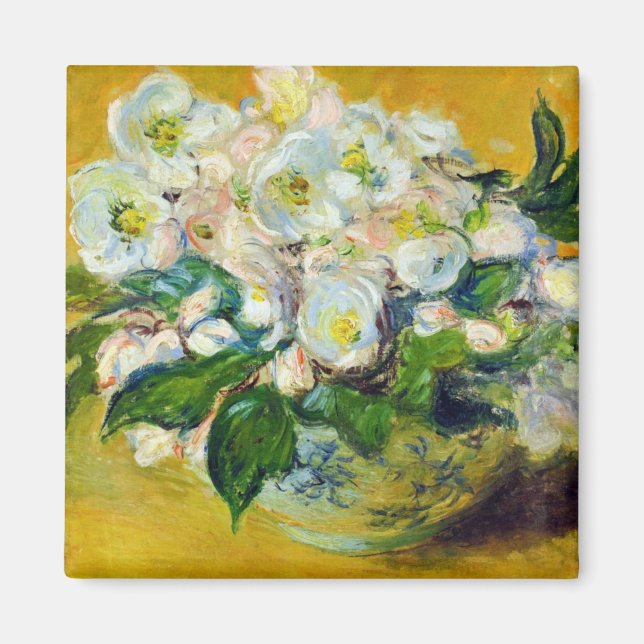 Aimant Roses de Noël (par Claude Monet) (Devant)