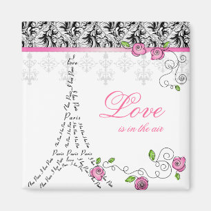 Aimant Roses de rose d'aimant d'amour de Paris de