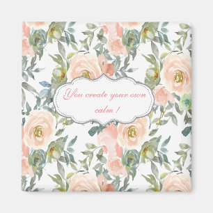 Aimant Roses élégants, Message Motivationnel