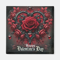 Roses rouges gothiques Saint-Valentin