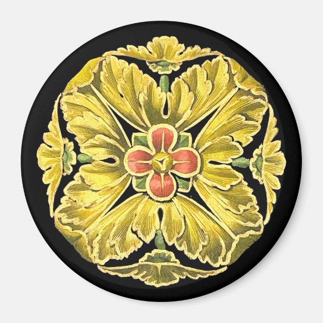 Aimant Rosette architecturale antique n° 3 (Devant)