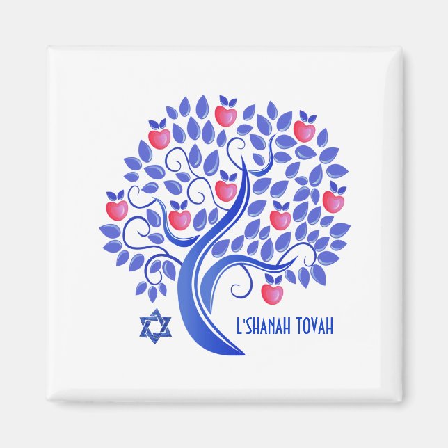 Aimant Rosh Hashanah. Cadeau du Nouvel An juif (Devant)